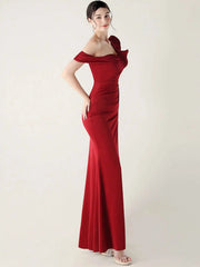 Elegant Luxury Rhinestone One-Shoulder Backless Evening Dresses