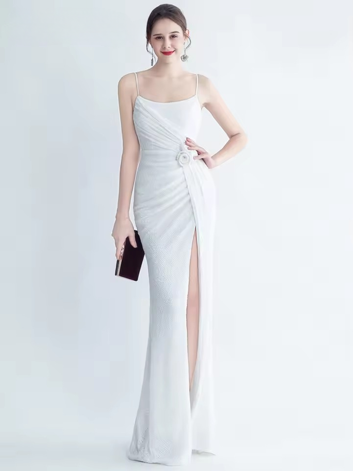 Elegant Luxury Sequin Backless Birthday Party Maxi Dress