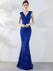 Elegant Luxury V-Neck Sequin Birthday Party Maxi Dress