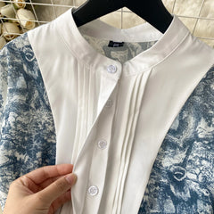 Elegant Maxi Dresses for Women Printed Short Sleeve A-line Belted