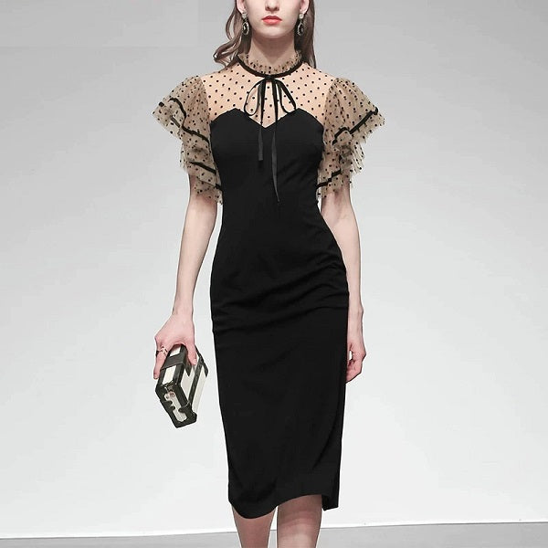 Elegant Mesh High Quality Vintage Party Dress