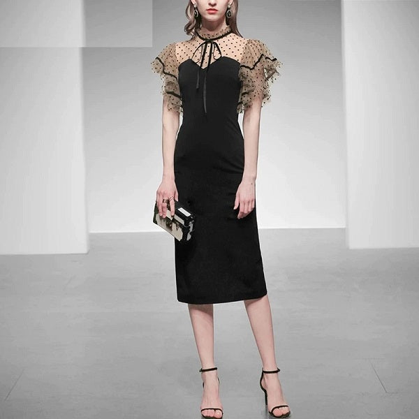 Elegant Mesh High Quality Vintage Party Dress