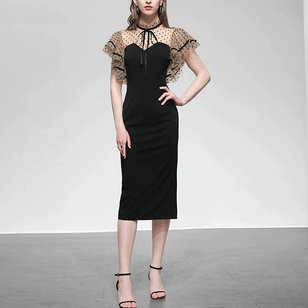 Elegant Mesh High Quality Vintage Party Dress