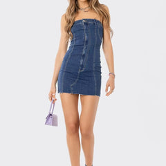Elegant Off Shoulder Button slash neck Backless High Street Mini Bodycon Dresses