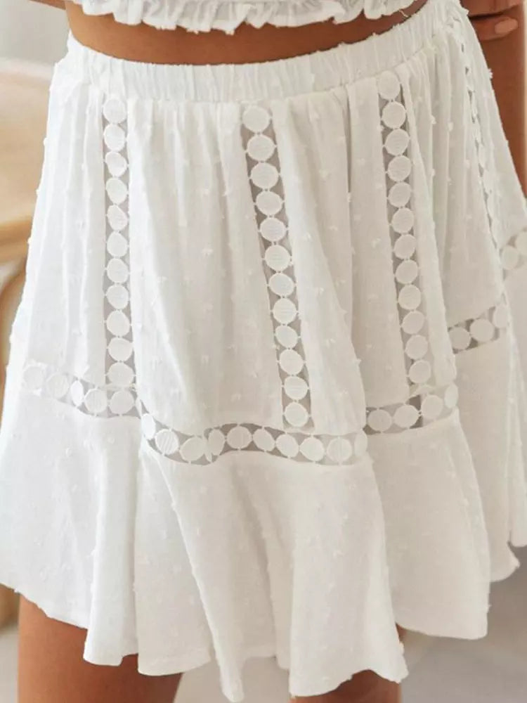 Elegant Off-Shoulder Top And Shorts 2 Piece Co-ord Set