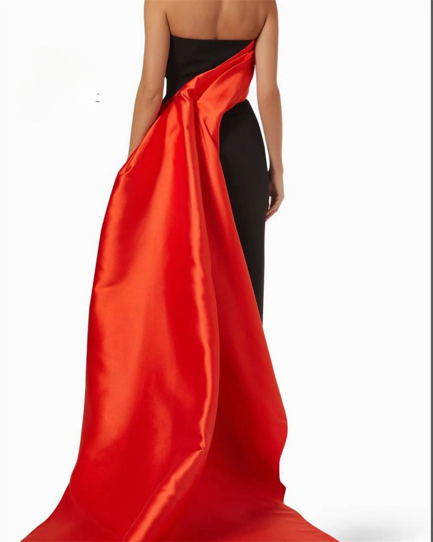 Elegant Party Luxury Customized Vestidos De Strapless Prom Maxi Dresses