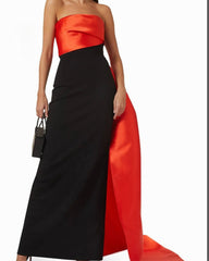 Elegant Party Luxury Customized Vestidos De Strapless Prom Maxi Dresses