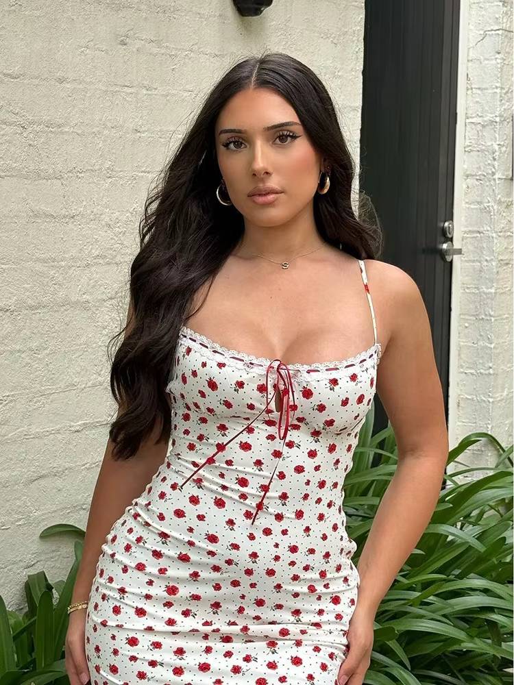 Elegant Printed Trend Hipster Bandage Straight Bodycon Maxi Dress
