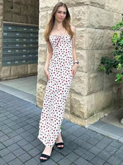 Elegant Printed Trend Hipster Bandage Straight Bodycon Maxi Dress