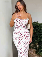 Elegant Printed Trend Hipster Bandage Straight Bodycon Maxi Dress