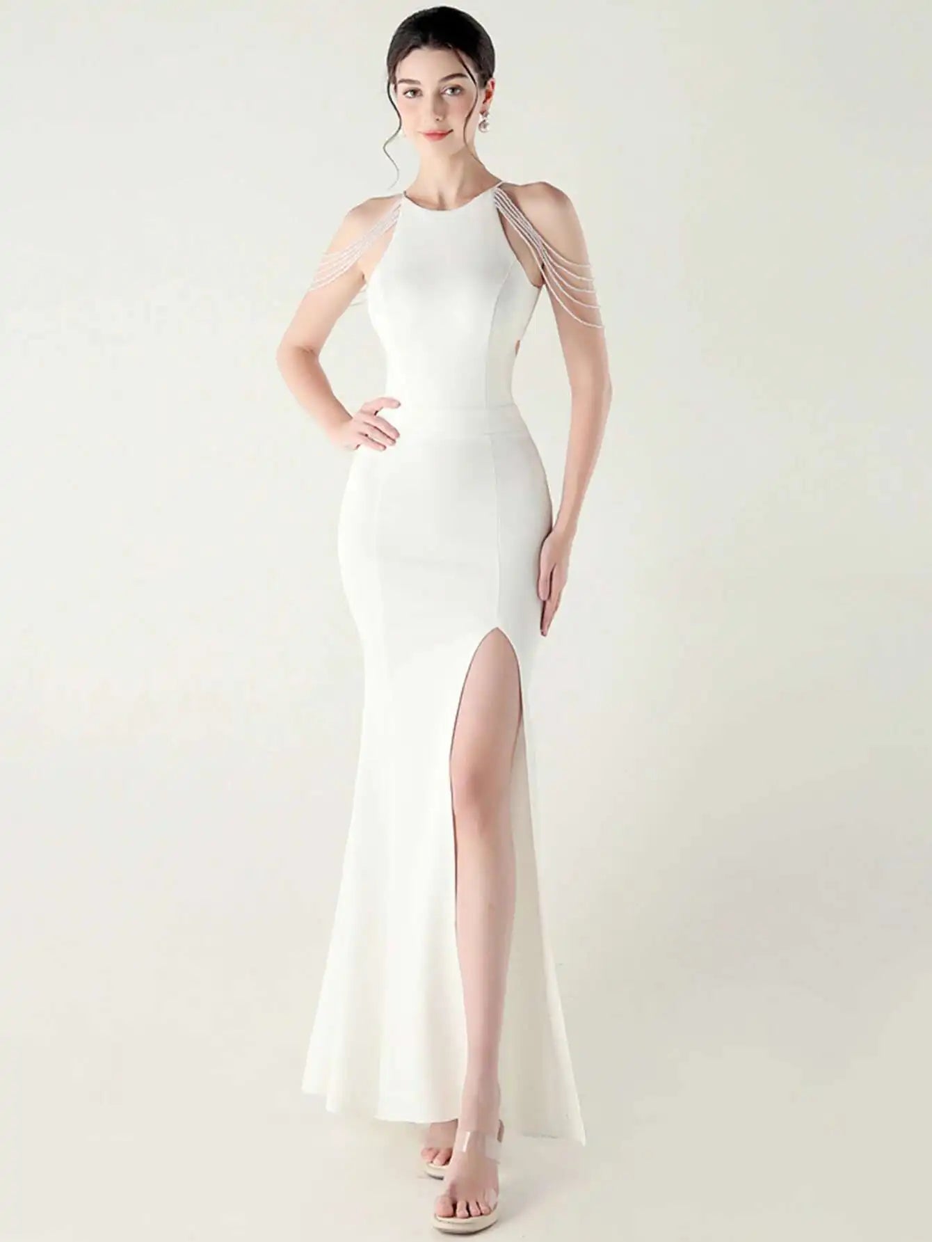 Elegant Rhinestone Birthday Party Luxury Prom Evening Dresses