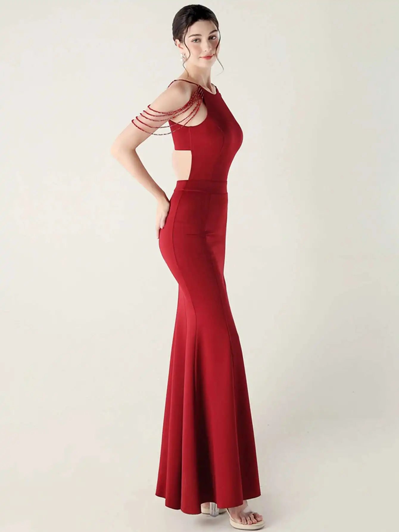 Elegant Rhinestone Birthday Party Luxury Prom Evening Dresses