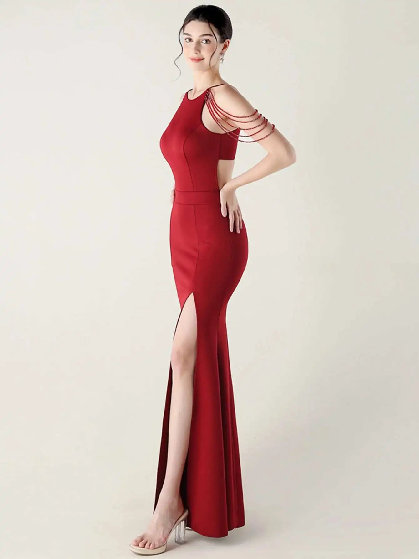 Elegant Rhinestone Birthday Party Luxury Prom Evening Dresses