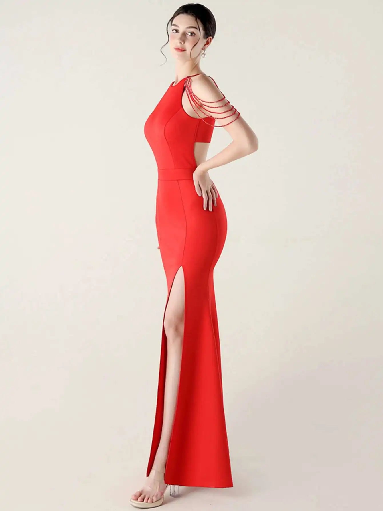 Elegant Rhinestone Birthday Party Luxury Prom Evening Dresses