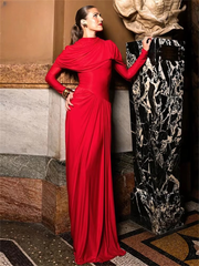 Elegant Ruched Birthday Party Ankle-Length Maxi Dress