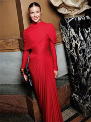 Elegant Ruched Birthday Party Ankle-Length Maxi Dress