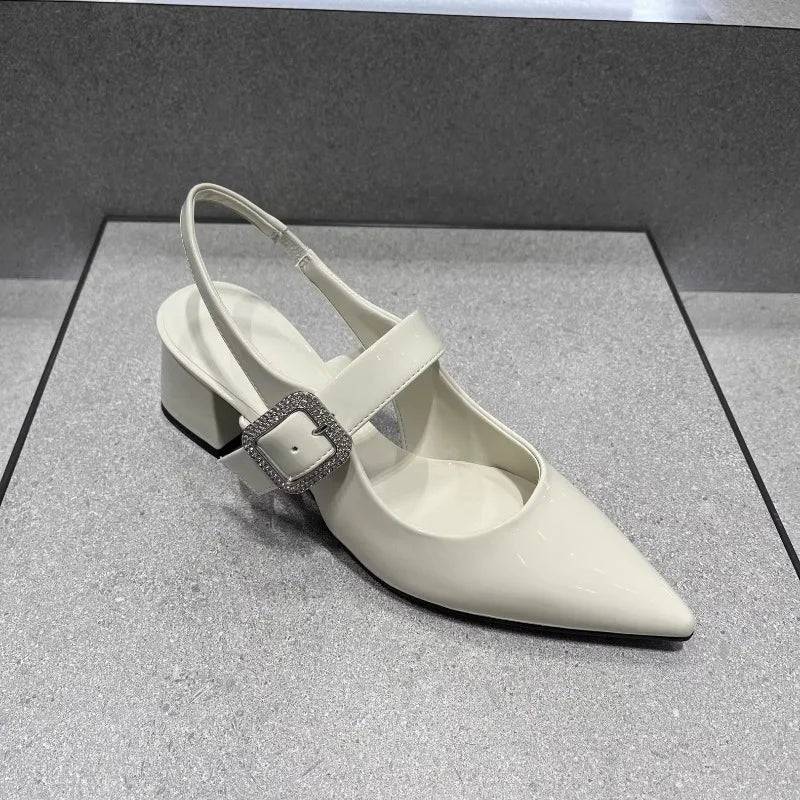 Elegant Satin Chunky Heel