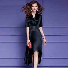 Elegant Satin High Quality Cocktail Party Vintage Dress