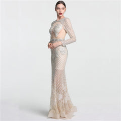 Elegant Mermaid Tulle Evening Party Dress