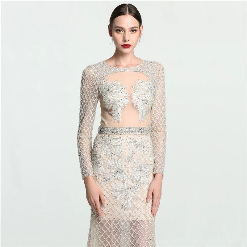 Elegant Mermaid Tulle Evening Party Dress