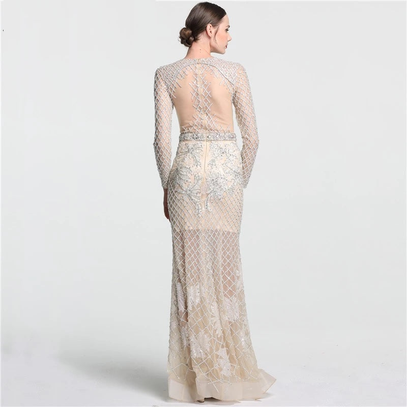 Elegant Mermaid Tulle Evening Party Dress