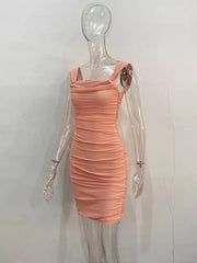 Elegant Strapless Mesh High Waist Dress