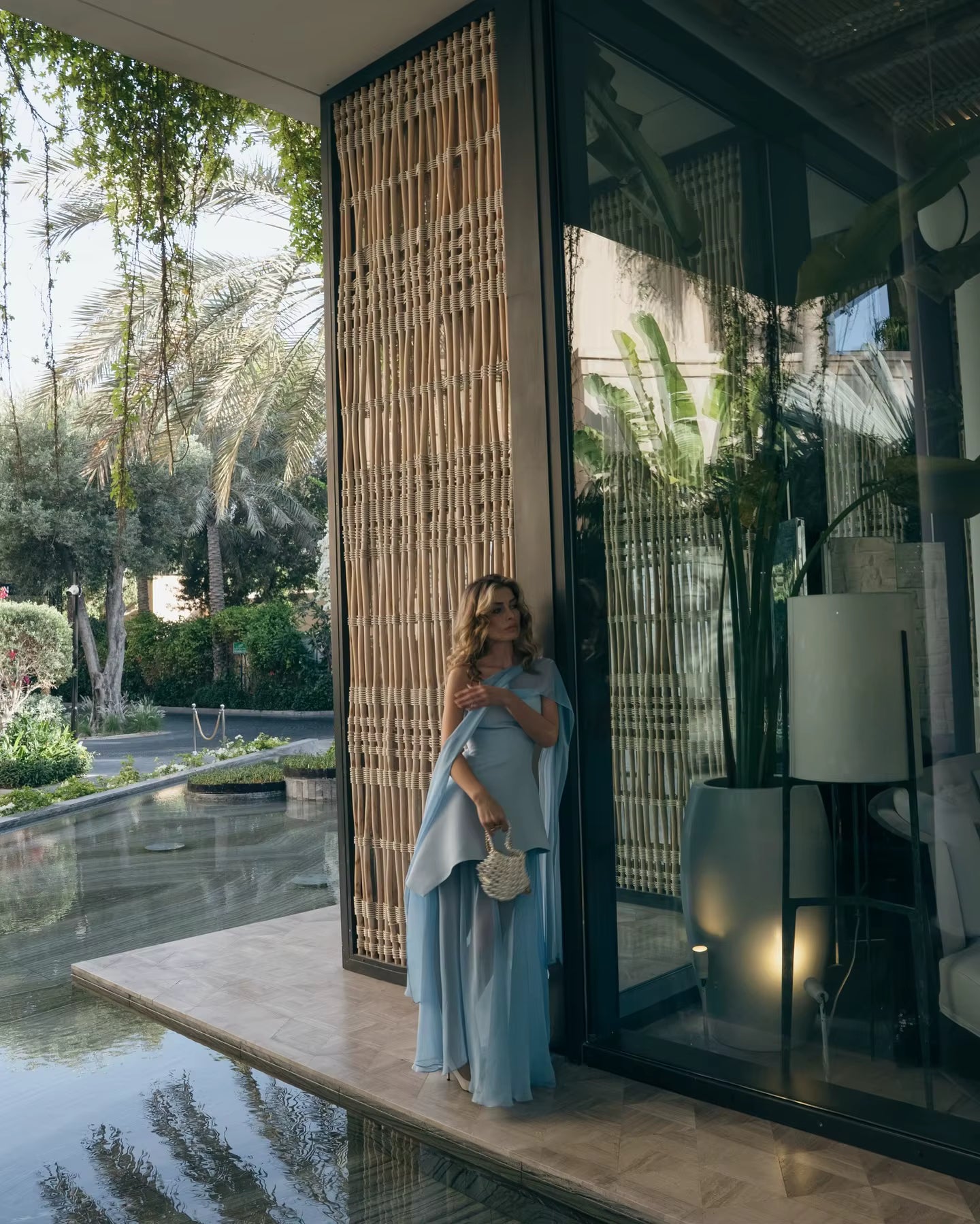 Elegant Shawl-Collar Cape Cover Up Ruffle Beach Style Long Dress