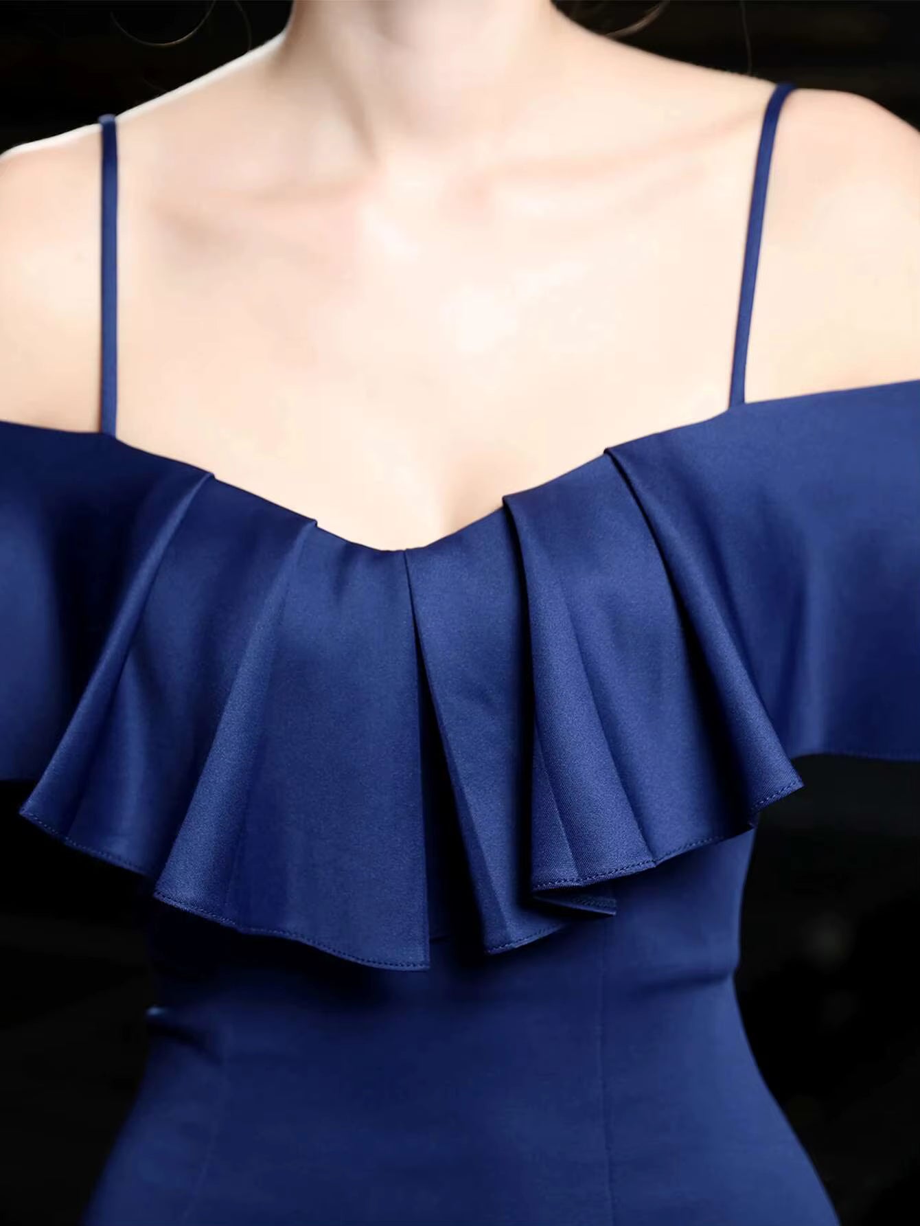 Elegant Slash Neck Backless Bridesmaid Prom Evening Luxury Maxi Dress