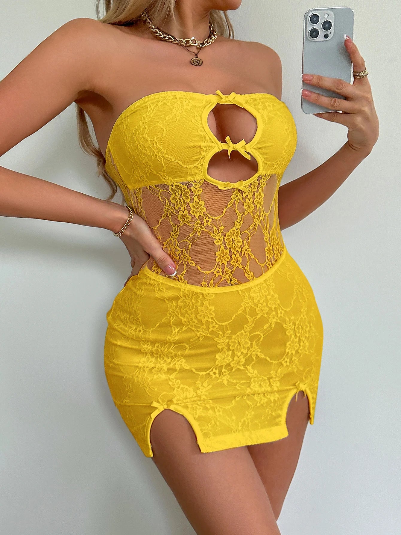 Elegant Slash Neck Geometric Chest Wrapping Bodycon Mini Dress