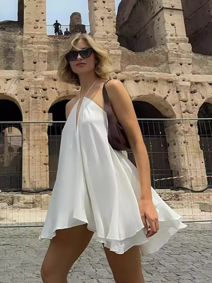 Elegant Sleeveless Hollow Out Backless High Street Lady Party Off Shoulder Dresses