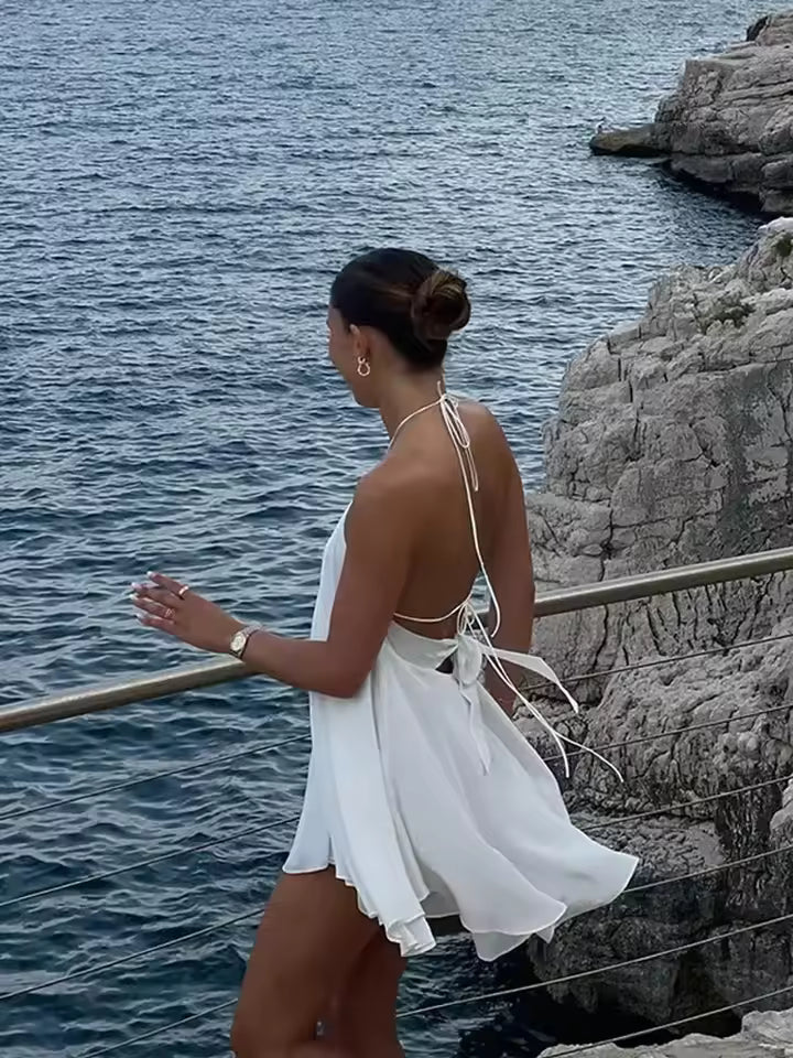 Elegant Sleeveless Hollow Out Backless High Street Lady Party Off Shoulder Dresses