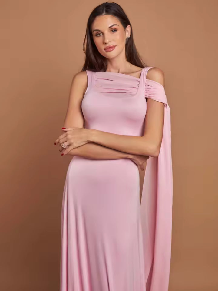 Elegant Sleeveless Patchwork Backless Irregular Party Club Ribbon Scarf Long Dress