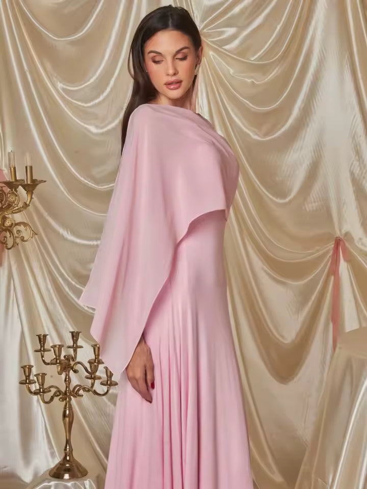 Elegant Sleeveless Patchwork Backless Irregular Party Club Ribbon Scarf Long Dress