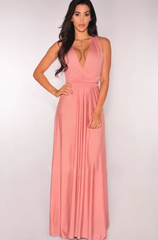 Elegant Sleeveless Strapped Party Birthday Vestidos Maxi Dress