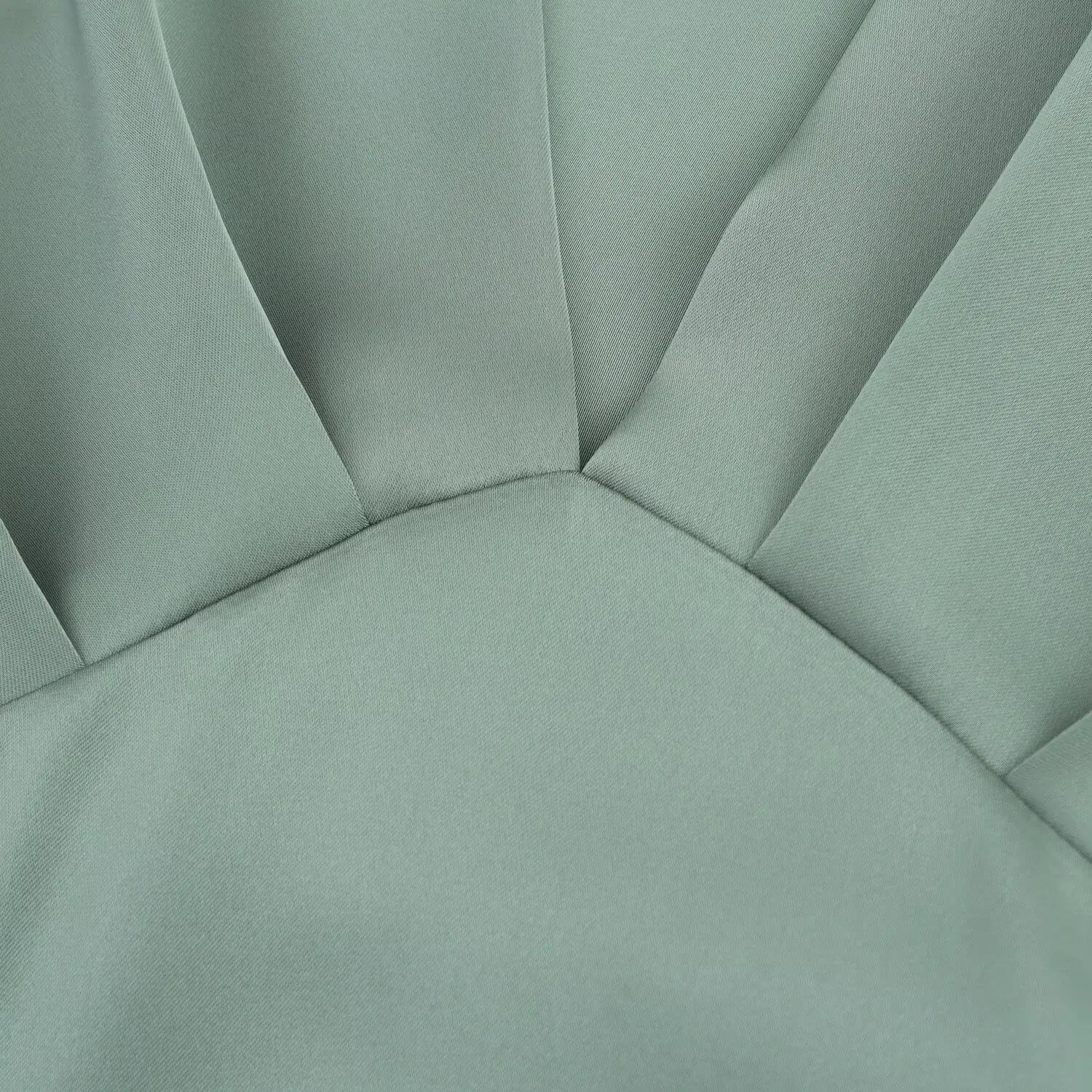 Elegant Solid Satin Zipper Synthetic fiber V Neck Short Sleeve Midi Dress