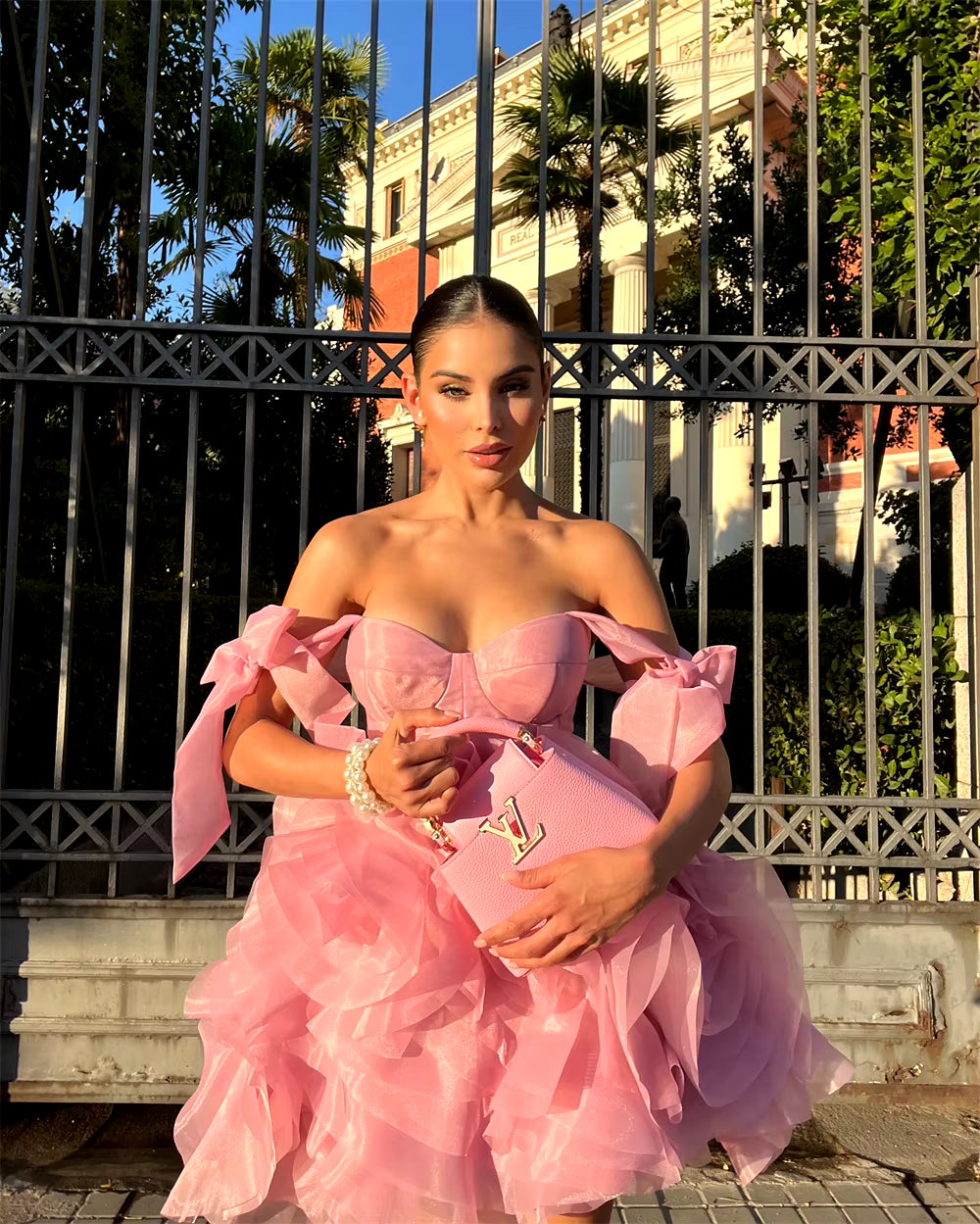 Elegant Spaghetti Strap Bella Tulle Cocktail Party Mini Ball Gown