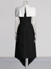 Elegant Square Collar Sleeveless High Waist Pleated Evening Dresses