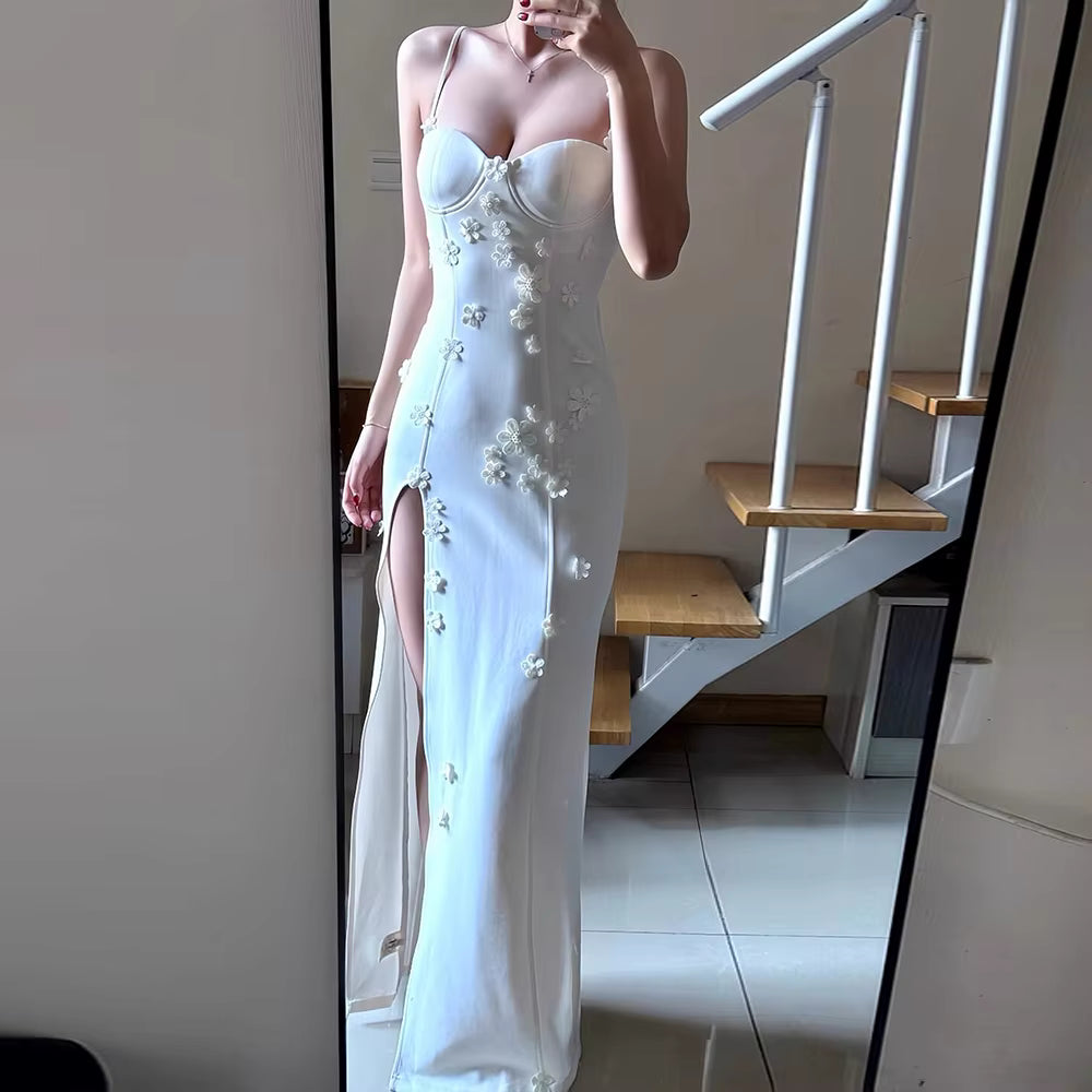 Elegant Square Neck Sleeveless Patchwork Solid Slimming Temperament Maxi Dresses