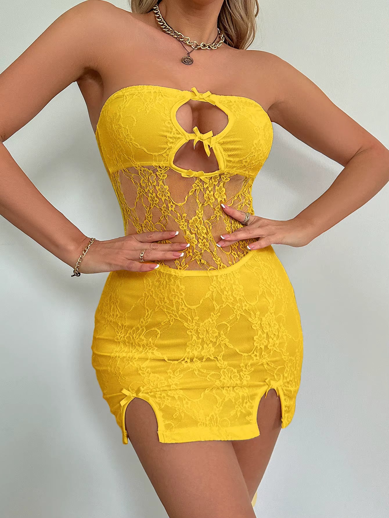 Elegant Strapless Baby dolls Club Party Hip Package Skirt Mini Dress