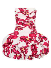Elegant Strapless Patchwork Elastic Backless Slimming Mini Dress