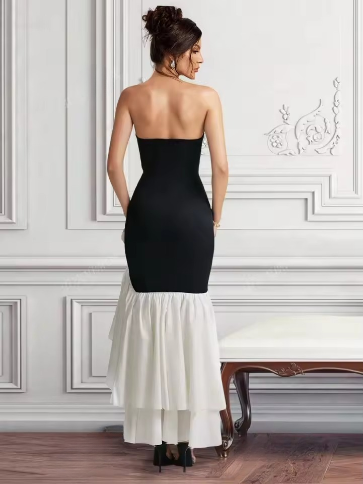 Elegant Strapless Sleeveless Evening Birthday Club Bandage Dress