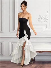Elegant Strapless Sleeveless Evening Birthday Club Bandage Dress
