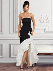 Elegant Strapless Sleeveless Evening Birthday Club Bandage Dress