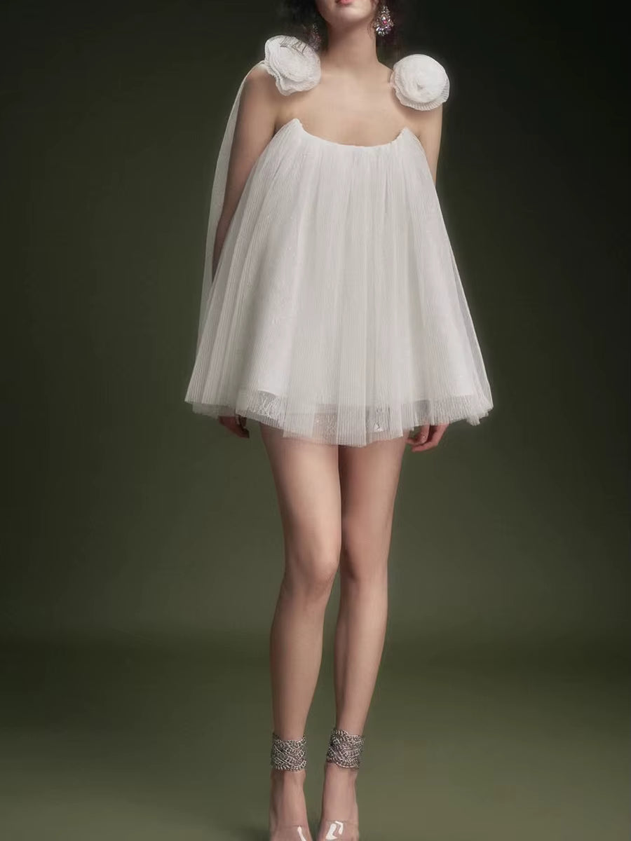 Elegant Strapless Sleeveless High Waist Temperament Mini Dresses