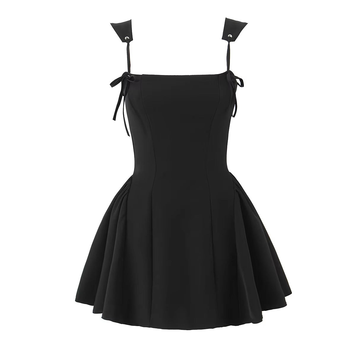 Elegant Tie Bow Rope Strap Cross Lacing Up Mini Sling Dress