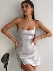 Elegant U-neck Sleeveless Bodycon Mini Dress