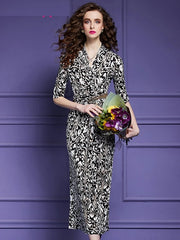 Elegant V-Neck Pencil Dress
