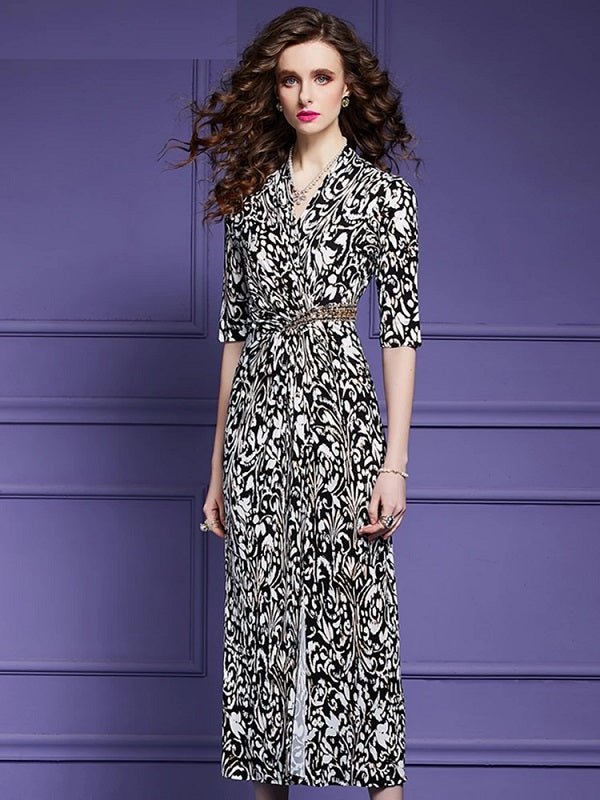 Elegant V-Neck Pencil Dress