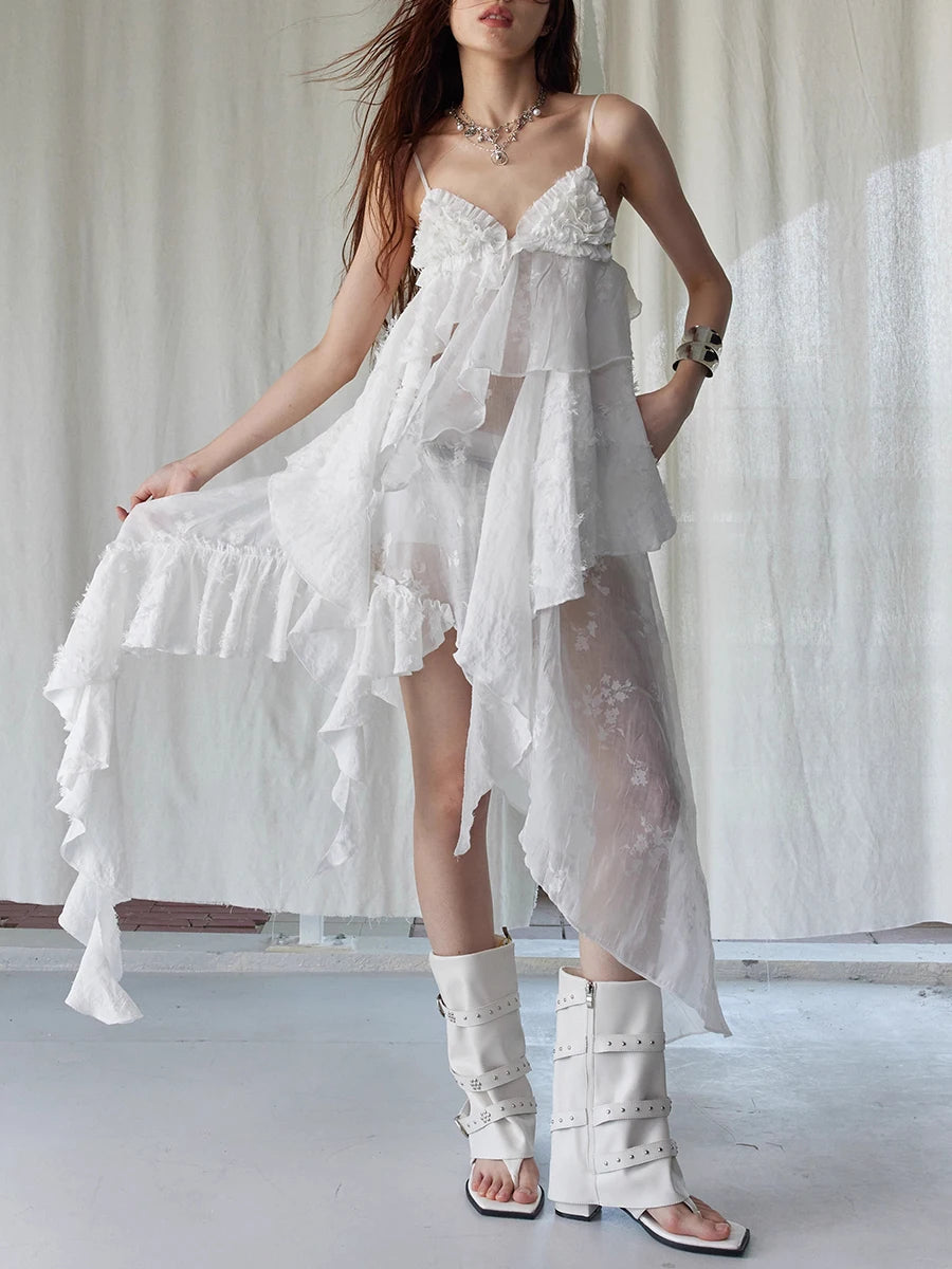Elegant V Neck Sleeveless High Waist Temperament Minimalist Dress