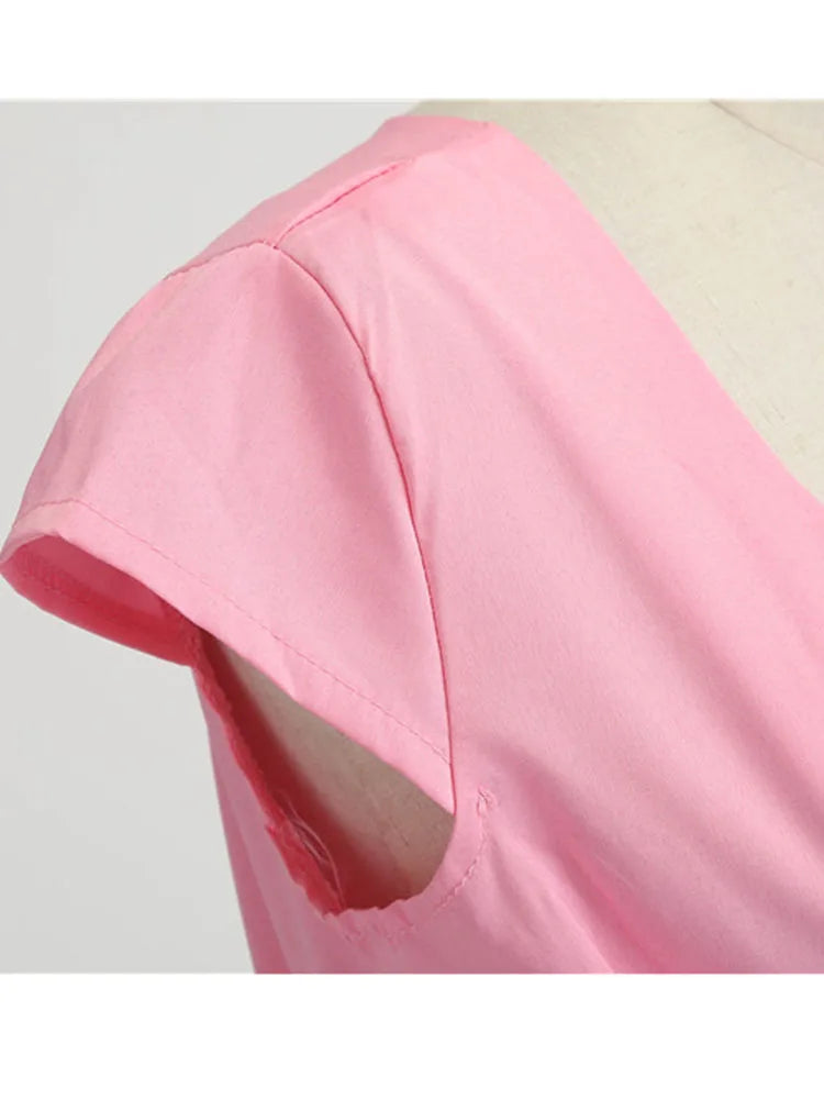 Elegant V Neck Vintage Robe Retro pin up Party Office Midi Dresses
